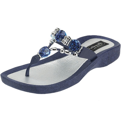 GRANDCO SANDALS BLUE SOLE SANDALS IN EXPRESSION