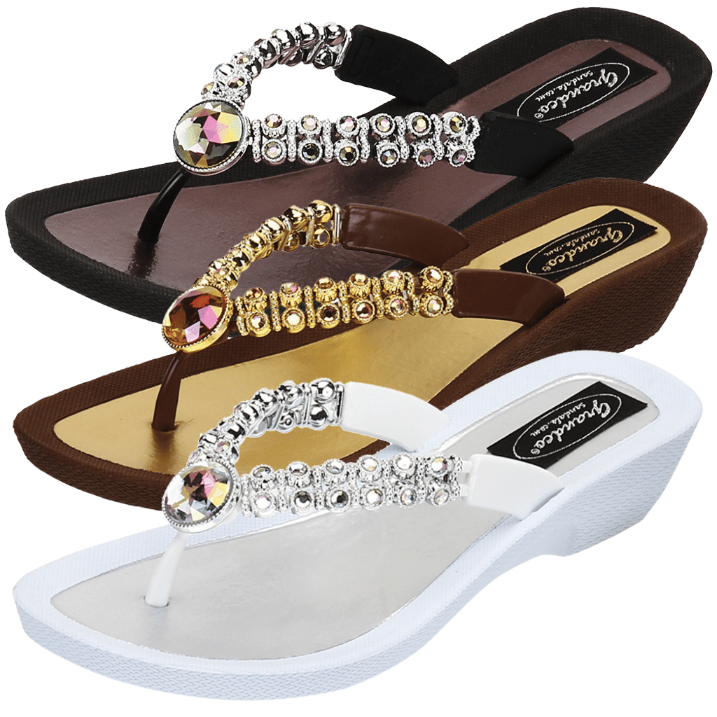 Grandco hot sale jeweled sandals