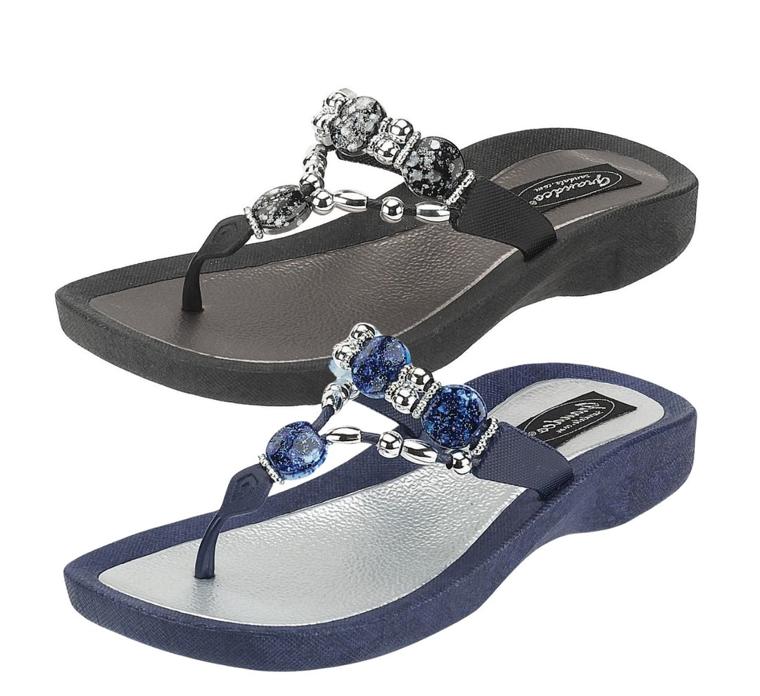 Grandco Women's Thong Expression Sandals 25542 - Beaded